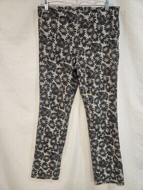 Free People Womens Black & Grey Floral Pants